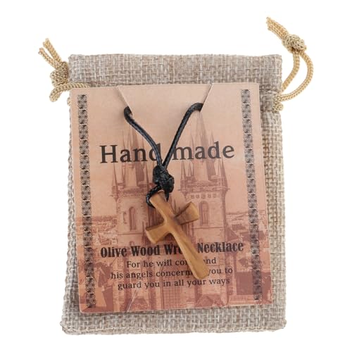 JSGHGDF Holzkreuz Schlüsselbeinkette Handgefertigtes Religiöses Kruzifix Ornament Symbol Des Glaubens Und Hoffnung Schmuck Geschenk Für Christen JSGHGDF Holzkreuz Schlüsselbeinkette Handgefertigtes Religiöses Kruzifix Ornament Symbol Des Glaubens Und Hoffnung Schmuck Geschenk Für Christen von JSGHGDF