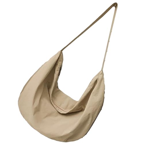 JSGHGDF Japanische Umhängetasche für Damen, große Kapazität, Umhängetasche, einfache Knödel, beige, lässige Kuriertasche, Damen, große Kapazität, Schultertasche, Knödeltasche, japanische von JSGHGDF