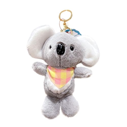 JSGHGDF Koala-Schlüsselanhänger, Koala-Schlüsselanhänger, Anhänger, Tasche, Schlüsselanhänger, hängende Ornament, Handy-Charm-Dekorationen für Mädchen, gelb, S von JSGHGDF