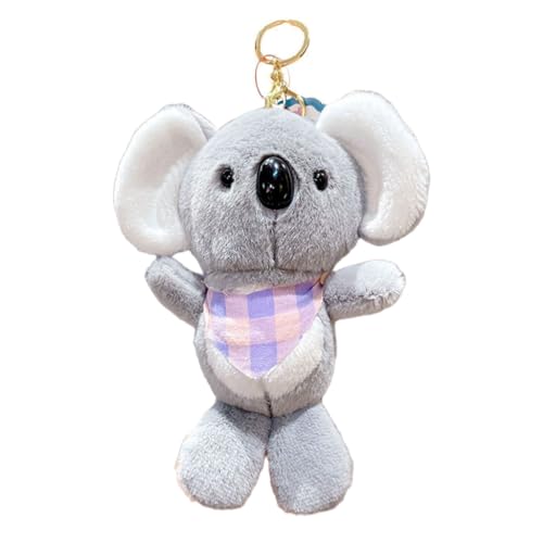 JSGHGDF Koala-Schlüsselanhänger, Koala-Schlüsselanhänger, Anhänger, Tasche, Schlüsselanhänger, hängende Ornament, Handy-Charm-Dekorationen für Mädchen, violett, S von JSGHGDF
