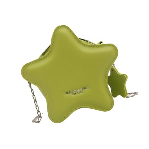 JSGHGDF Kompakt Sternförmige PU Leder Crossbody Tasche Für Frauenschule Mit Kette Für Einkäufe Und Tägliche Aktivitäten Kleine Geldbörse von JSGHGDF
