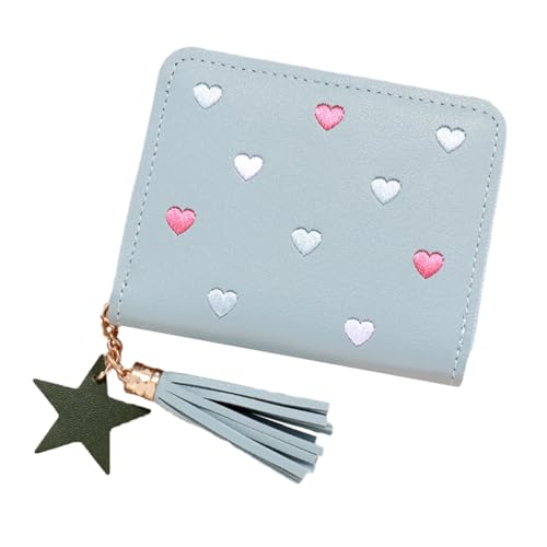JSGHGDF Kompakt und Geldbörse für einfachen Transport, Kartenhalter, geeignet für Studenten, Profis und Reiseliebhaber, hellblau von JSGHGDF