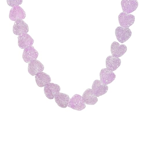 JSGHGDF Künstlerische Süßigkeiten Farbe Harz Liebe Halskette Schmuck Trendy Collarbone Schmuck Geschenk Für Mädchen Frauen Modezubehör Buntes Harz Liebe Süßigkeiten Halskette von JSGHGDF