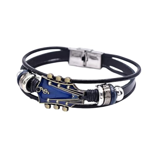 JSGHGDF Leder Armband Handschmuck Schmuck Schmuck Gitarre Thema Mehrschichtiger Für Frauen Mann Frauen von JSGHGDF
