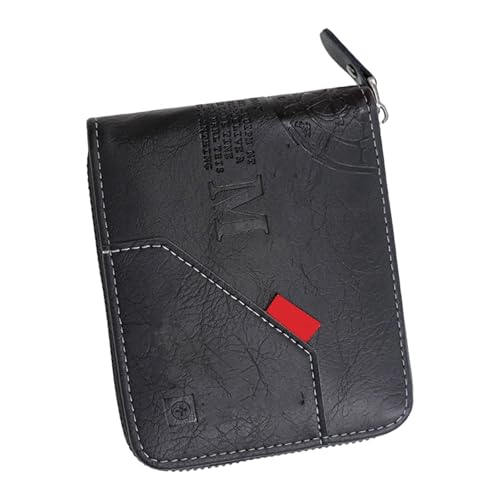 JSGHGDF Männer Brieftasche PU Geldbörse Mit Reißverschluss Und Reichhaltiger Kartenlager Multi Kartenhalter Für Verschiedene Anlässe Pendler Geeignet von JSGHGDF