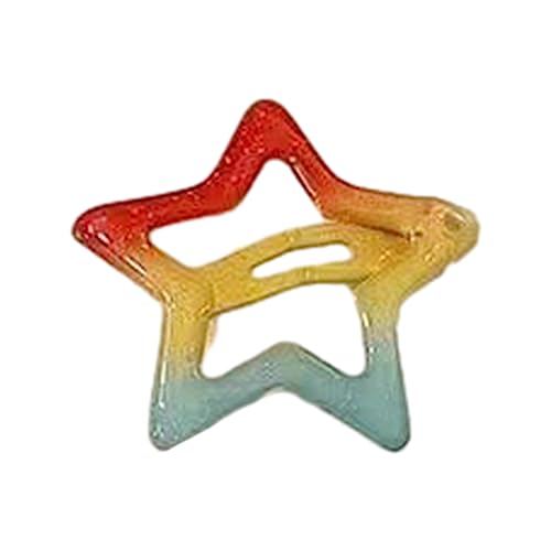 JSGHGDF Metall-Haarnadel mit fünfzackigem Stern, Haarspange für Mädchen, seitliche Haarspange, Haarschmuck, Haarschmuck von JSGHGDF