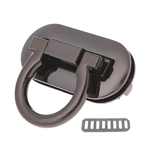 JSGHGDF Metallverschluss Drehverschluss Drehschlösser für Handtasche, Handwerk, Tasche, Geldbörse, Hardware, Schwarz von JSGHGDF