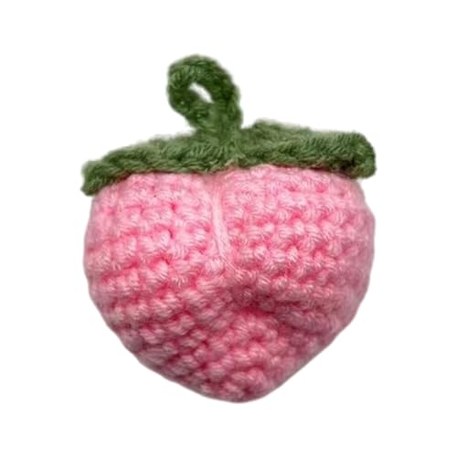 JSGHGDF Mode Handgefertigte Schlüsselbund Accessoire Wollwolle Gehäkelte Obstheizzubehör Stylische Frauen Girls Bag Dekoration Geldbeutel Schlüsselbund von JSGHGDF