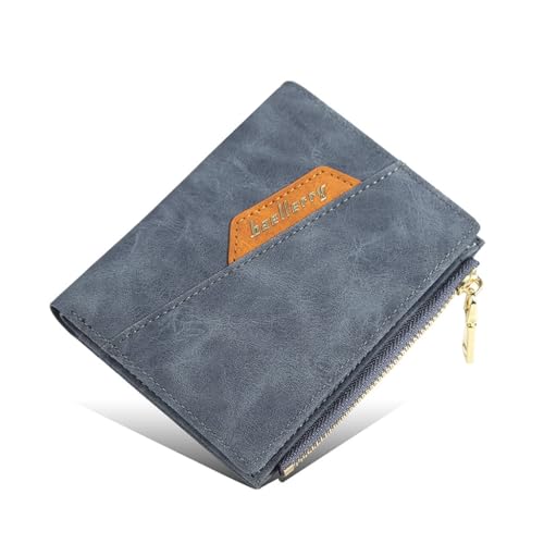 JSGHGDF Modische Geldbörse für Herren, kleine Geldbörse mit mehreren Kartenfächern, Geldbörse, kurze Geldbörse mit Tasche, blau von JSGHGDF