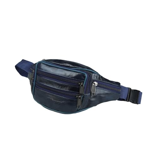 JSGHGDF Modische Herren-Gürteltasche aus PU-Kunststoff, Reise-Gürteltasche, blau, M, Fahrradrucksack JSGHGDF Modische Herren-Gürteltasche aus PU-Kunststoff, Reise-Gürteltasche, blau, M, Fahrradrucksack von JSGHGDF