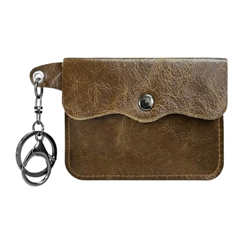 JSGHGDF Multifunktionaler Schlüssel- und Kartenhalter, Brieftasche, kompaktes PU-Lederetui für Schlüsselkarten, geeignet für verschiedene Anlässe, coffee von JSGHGDF