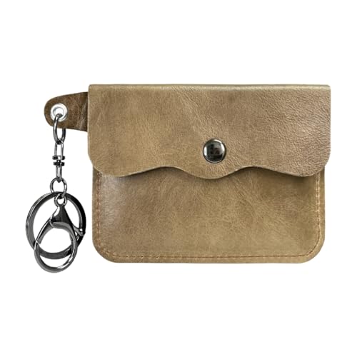 JSGHGDF Multifunktionaler Schlüssel- und Kartenhalter, Brieftasche, kompaktes PU-Lederetui für Schlüsselkarten, geeignet für verschiedene Anlässe, khaki von JSGHGDF