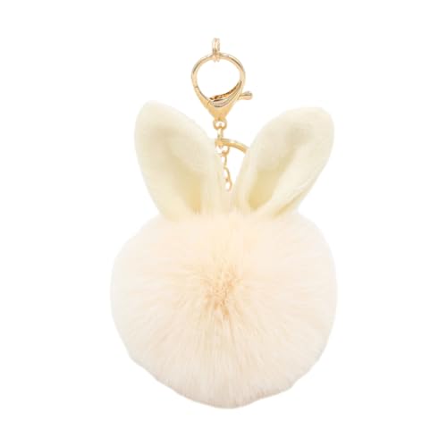 JSGHGDF P Spielzeug Rucksack Anhänger Spielzeug Schlüsselanhänger Ornament Tasche Charm Weihnachten Neujahr für Mädchen Frauen 9-10 cm, beige von JSGHGDF