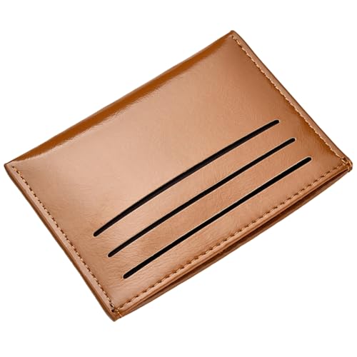 JSGHGDF Pocket Wallet Card Holder Credit Card Case Multi Slot Men Purse Card Case Cash Holder Vintage Purse, braun von JSGHGDF