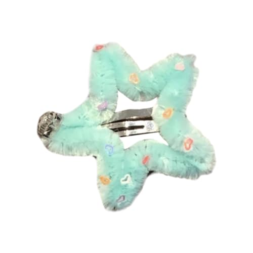 JSGHGDF Star Clip Sweet Cool Girl Fünfzackiger Stern Diamanten Haarnadel Clip Love Bangs Clip Haarspange Haarschmuck von JSGHGDF