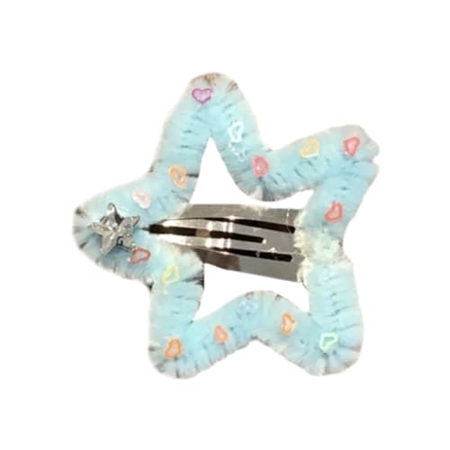 JSGHGDF Star Clip Sweet Cool Girl Fünfzackiger Stern Diamanten Haarnadel Clip Love Bangs Clip Haarspange Haarschmuck von JSGHGDF