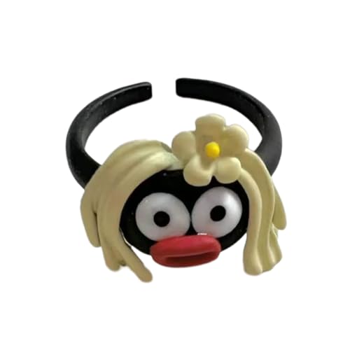JSGHGDF Stilvolle Silikon Offene Ringe Verstellbare Größe Finger Ringe Niedlich Und Schrullig Cartoon Charakter Schmuck Einzigartig von JSGHGDF