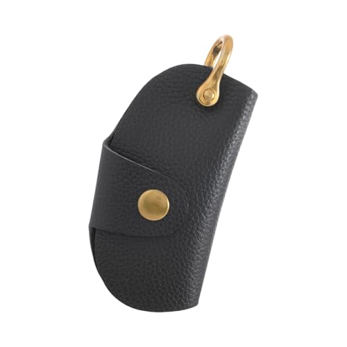 JSGHGDF Strapazierfähige Retro-Geldbörse mit Schlaufenverschlusssystemen für häufigen Zugriff, Lederhalter, Schwarz , Einheitsgröße, Mass Beauty von JSGHGDF