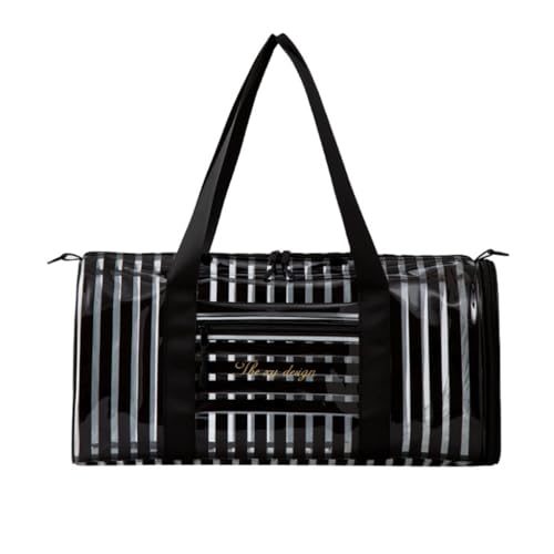 JSGHGDF Stylische PVC Turnbeutel für Fitnessbegeisterte Schultertaschen Handtasche für Sport und Reisen, Schwarz JSGHGDF Stylische PVC Turnbeutel für Fitnessbegeisterte Schultertaschen Handtasche für Sport und Reisen, Schwarz von JSGHGDF