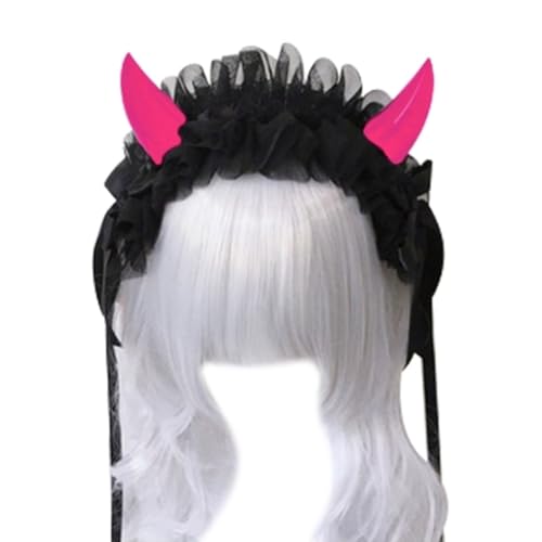 JSGHGDF Teufelshörner Form Haarreifen Frauen Stirnband Make-up Stirnband für Jugendliche Fotoshooting Cosplay Haarschmuck JSGHGDF Teufelshörner Form Haarreifen Frauen Stirnband Make-up Stirnband für Jugendliche Fotoshooting Cosplay Haarschmuck von JSGHGDF