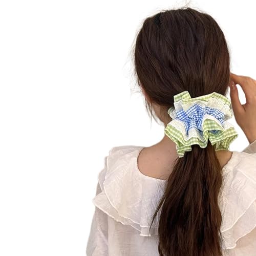 JSGHGDF Übergroße Haargummis Mädchen Kariertes Haargummi Elastisches Haargummi Dicke Hochsteckfrisuren Haarschmuck JSGHGDF Übergroße Haargummis Mädchen Kariertes Haargummi Elastisches Haargummi Dicke Hochsteckfrisuren Haarschmuck von JSGHGDF