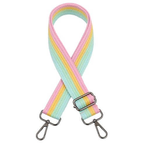 JSGHGDF Verlängerter Schultertaschen-Ersatzgurt, stilvoller Faser-Schulterriemen, mehrfarbig, leicht, für Mädchen, Farbstreifen Gun Buck von JSGHGDF