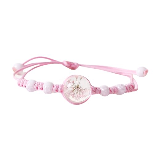 JSGHGDF Verstellbare Wachskabel Armband Handgefertigte Keramik Und Glasblütenperlen Alltag Wege Schmuck Alltags Verschleiß von JSGHGDF