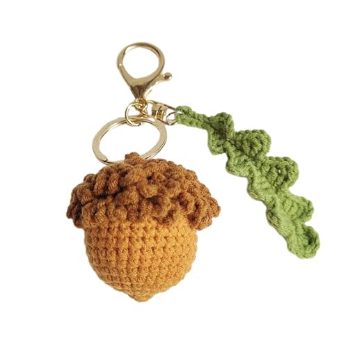 JSGHGDF Vielseitiger Häkelei Eichelanhänger Charme Einzigartige Häkierte Eichelschlüsselkettenhandwerksmängel Acorn Hangings Anhänger Accessoire von JSGHGDF