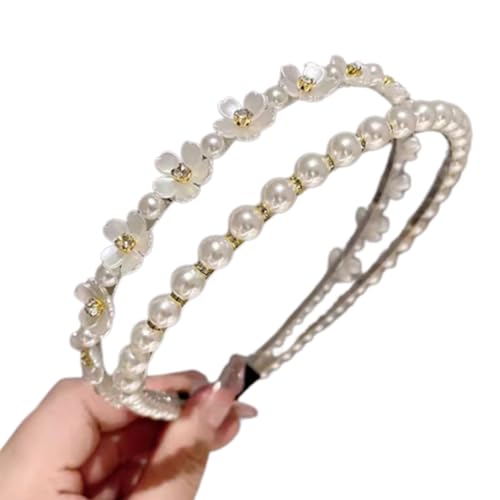 JSGHGDF Vintage Haarreif Perlen Haarband Braut Kopfschmuck Braut Glitzer Kristall JSGHGDF Vintage Haarreif Perlen Haarband Braut Kopfschmuck Braut Glitzer Kristall von JSGHGDF