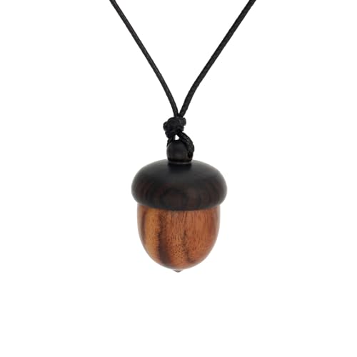 JSGHGDF Vintage Wooden Ecorns Anhänger Halskette Handgefertigt ACORN Storage Leder Kabel Halskette Für Frauen Party Schmuck Geschenk von JSGHGDF