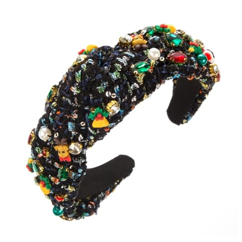 JSGHGDF Weihnachts-Stirnband für Mädchen, mit Perlen und Verzierung von JSGHGDF