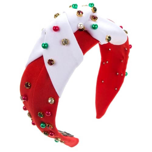JSGHGDF Weihnachts-Stirnband für Mädchen, mit Perlen und Verzierung von JSGHGDF