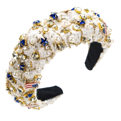 JSGHGDF Weihnachts-Stirnband für Mädchen, mit Perlen und Verzierung von JSGHGDF