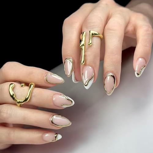 Künstliche Fingernägel, zum Aufkleben, für Damen und Mädchen, Acryl, transparent von JSGHGDF