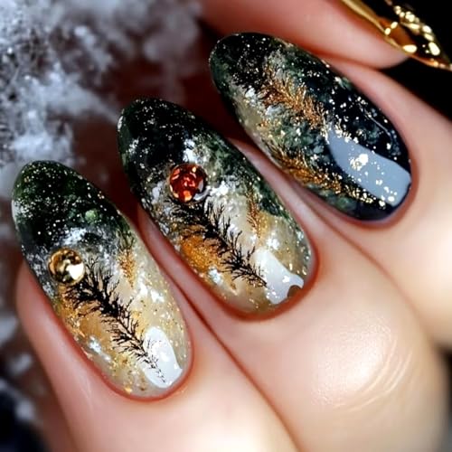 Künstliche Fingernägel, zum Aufkleben, für Damen und Mädchen, zum Aufkleben von JSGHGDF