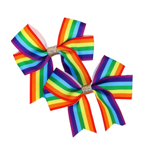 Mädchen Haarclip Regenbogen Frauen Kid Haargrips Buntes Kopfschmuck Barrettes Regenbogen Haar Binden Süße 2000er Mädchen Haarnadeln von JSGHGDF