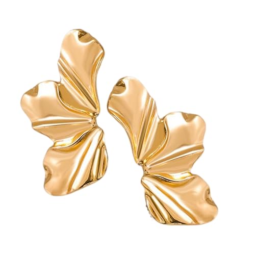 Modische, stabile Legierung Ohrringe mit einzigartigen Blütenblättern, Ornament für Büroprofis und Studenten gleichermaßen, Metall von JSGHGDF