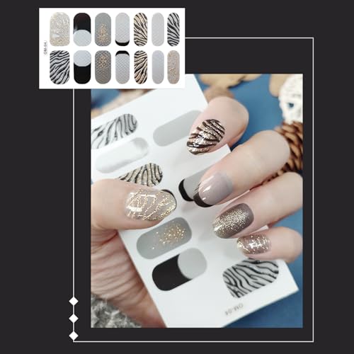 Nagelaufkleber Selbstklebend Transferkunst Dekorationen Leoparden Schieber Abziehbilder Wraps Aufkleber Polnisches Maniküre Zubehör von JSGHGDF