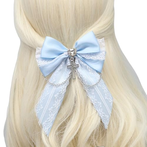Spitze Bowtie Haarclip Für Frauen Gekrönt Kette Haarnadel Haare Barrette Seitenclip 2000er Maid Haar Bögen Haarforming Ornament Spitze Bowtie Haarclip Für Frauen Gekrönt Kette Haarnadel Haare Barrette Seitenclip 2000er Maid Haar Bögen Haarforming Ornament von JSGHGDF