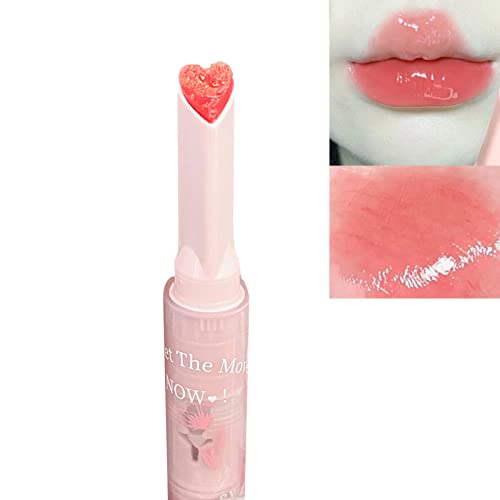 Wasser Licht Spiegel Lip Glasur Feuchtigkeitsspendende Lip Gloss Herz Form Lippenstift Stift Lippen Make Up Kosmetik von JSGHGDF