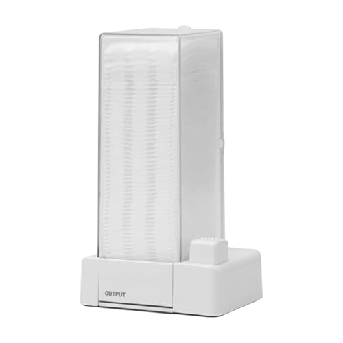 Wattepadspender mit automatischer Freigabe an der Wand, inklusive 50 Pads und Aufkleber für Schönheit, automatische Dosierung von Wattepad-Behälter von JSGHGDF