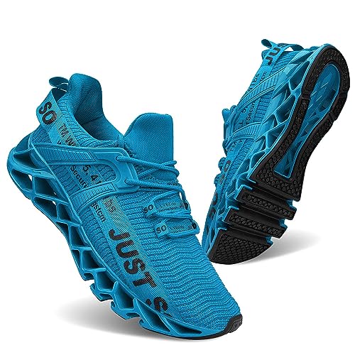 JSLEAP Laufschuhe Herren Sportschuhe Laufschuhe Turnschuhe Leichte Atmungsaktiv rutschfeste Sportschuhe Gym Fitness Outdoor Schuhe Fashion Straßenlaufschuhe 2 Himmelblau,39 EU/245 CN von JSLEAP