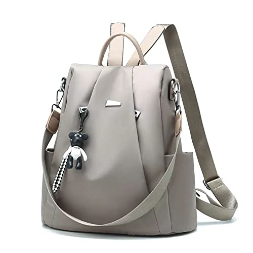 JSNOM Rucksack für Damen, lässig: Rucksack-Tasche für Damen, Diebstahlsicher, klein, elegant, wasserdicht, für Universität, Sport, Schule, Einkaufen, Khaki, S von JSNOM