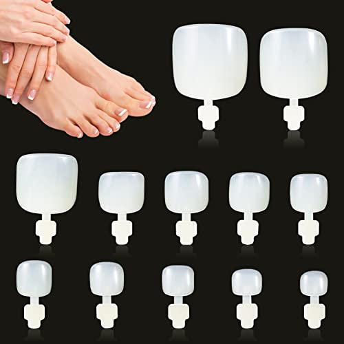 JSRQT 120 Stück Fußnägel zum Aufkleben Natürliche Fußnägel Tips Künstliche Nägel Set Vollständig Abgedeckte Gefälscht Zehennägel Fake Toenails für Frauen Mädchen Zehennägel zum Aufkleben(12 Größen) von JSRQT
