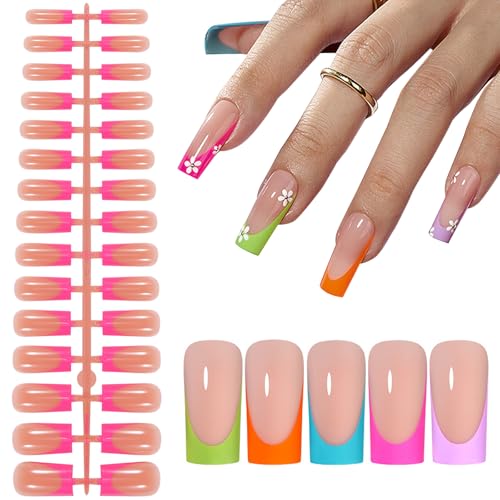 JSRQT Press on Nails Künstliche Farbigen Bunt 150 Stück Fake Falsche Nägel Fingernägel zum Aufkleben Color Selbstklebende Kunstnägel Französische Tips Acryl DIY Maniküre Dekoration für Damen Frauen JSRQT Press on Nails Künstliche Farbigen Bunt 150 Stück Fake Falsche Nägel Fingernägel zum Aufkleben Color Selbstklebende Kunstnägel Französische Tips Acryl DIY Maniküre Dekoration für Damen Frauen von JSRQT