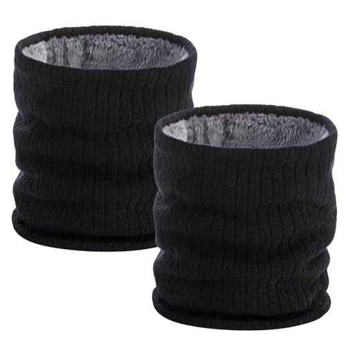 JSTHHTT 2 PCS Winter Halsschlauch Herren, Schal Herren Winter, Winter Halsschlauch Ski, Halswärmer Halstuch, Herren Fleece Gesichtsschal Damen Halswärmer Halstuch, Winddichte Kreisschlaufenschals von JSTHHTT