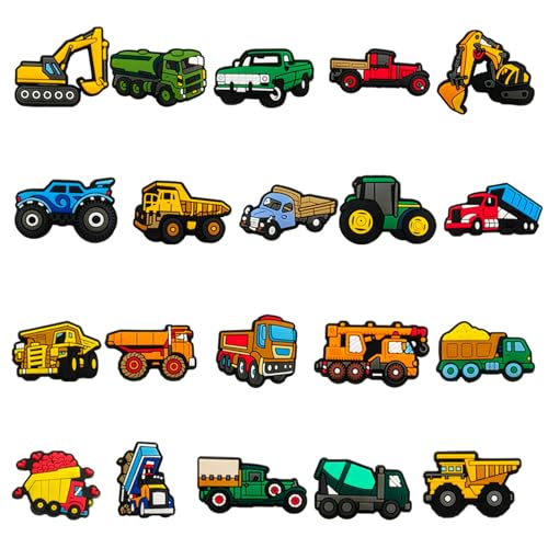 JSTHHTT 20 Stück Bagger Schuh Charm, Schuhanstecker in Bagger, Cartoon Schuh Dekoration, PVC Shoe Charms, Kinder-Schuhdekoration JSTHHTT 20 Stück Bagger Schuh Charm, Schuhanstecker in Bagger, Cartoon Schuh Dekoration, PVC Shoe Charms, Kinder-Schuhdekoration von JSTHHTT