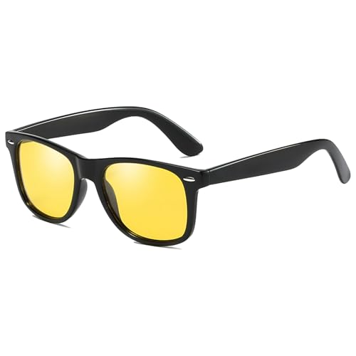 JSTHHTT Nachtsichtbrille, Polarisierte Nachtbrille, Polarisierte Nachtfahrtbrille, Gelbe Gläser Nachtbrille, Blendfrei, Nachtsichtbrille für Autofahrer, Herren Damen Autofahrer Nachtfahrbrille von JSTHHTT