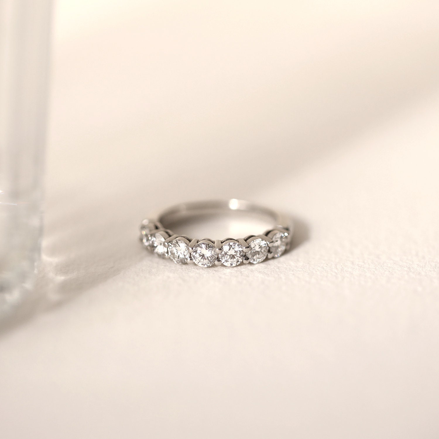 Diamant Eternity Band, Ehering, Verlobungsring, Halbe Ring, Vorschlag Ring von JSVConcepts