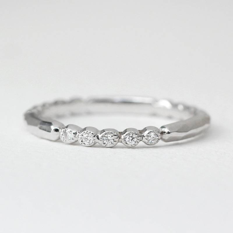 Diamant-Hochzeitsring, Diamant-Ehering, Diamant-Verlobungsring, Diamant-Perlenring von JSVConcepts